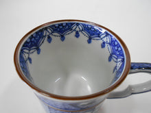 画像をギャラリービューアに読み込む, 京焼・清水焼 高野昭阿弥 染付祥瑞木瓜花カップ&ソーサー