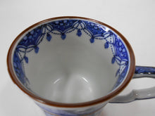 画像をギャラリービューアに読み込む, 京焼・清水焼 高野昭阿弥 染付祥瑞木瓜花カップ&ソーサー