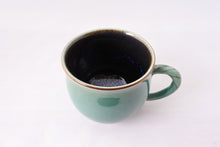 画像をギャラリービューアに読み込む, 京焼・清水焼 早川元観(観芙) カップ&ソーサー 緑水(りょくすい) 金彩