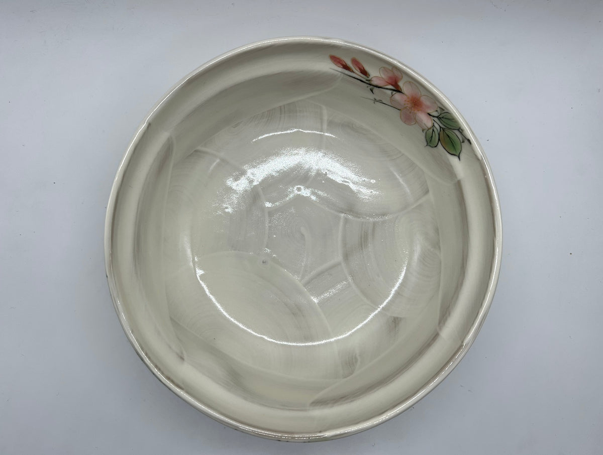 京焼 清水焼 陶葊 土渕陶あん (陶あん窯) 白掛桜 花生 茶道 京都 専用 京焼 清水焼 陶葊 土渕陶あん (陶あん窯) 白掛 花生 茶道