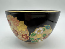 將圖片載入圖庫檢視器 京焼・清水焼 善昇 黒塗花丸紋抹茶碗