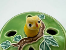 画像をギャラリービューアに読み込む, 京焼・清水焼 昇峰 黄ふくろう香炉(黒台付)