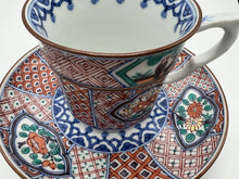 画像をギャラリービューアに読み込む, 京焼・清水焼 高野昭阿弥 色絵祥瑞珈琲碗皿