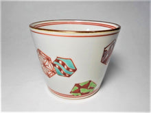 画像をギャラリービューアに読み込む, 京焼・清水焼 高木岩華(岩華窯) 赤六角 蕎麦猪口