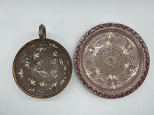 将图片加载到图库查看器,京焼・清水焼 森里陶楽 紫彩華紋紅茶碗皿