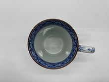 Load image into Gallery viewer, 京焼・清水焼 高野昭阿弥 赤絵捻古紋手付湯呑