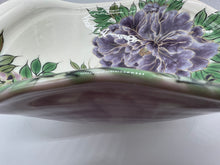 將圖片載入圖庫檢視器 京焼・清水焼 土渕陶あん(陶あん窯) 白掛紫草花八.五寸鉢