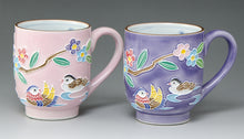 Load image into Gallery viewer, 京焼・清水焼 昇峰 交趾おしどりペアマグカップ