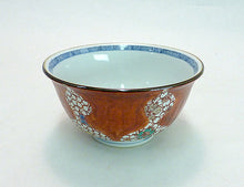 将图片加载到图库查看器,京焼・清水焼 加藤雲泉(雲泉窯) 赤地六瓢飯茶碗