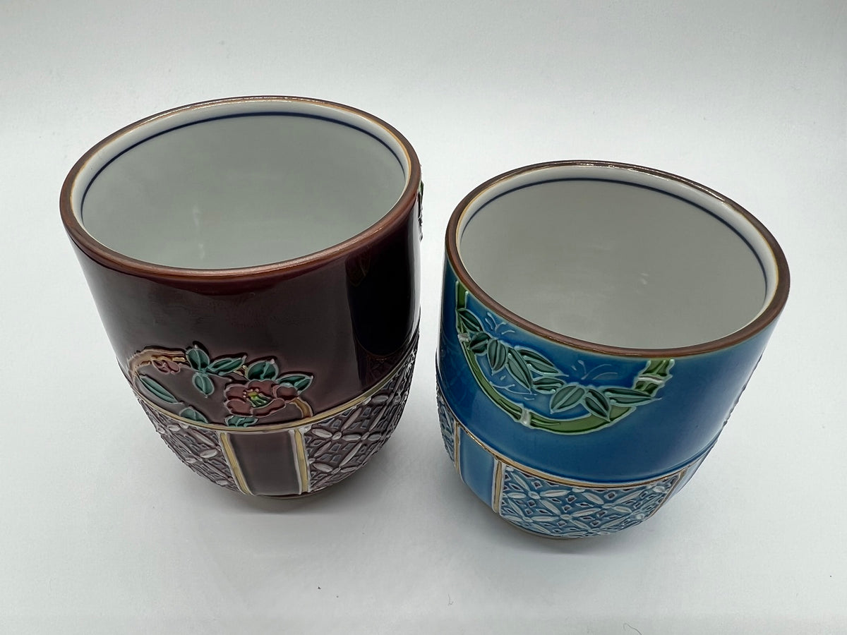 京焼・清水焼 昇峰 七宝花丸紋組湯呑 – SEIKADO