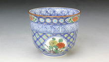 画像をギャラリービューアに読み込む, 京焼・清水焼 高野昭阿弥 色絵丸紋草花小湯呑