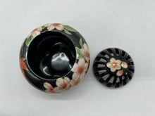 画像をギャラリービューアに読み込む, 京焼・清水焼 土渕陶あん(陶あん窯) 黒塗雲錦香炉