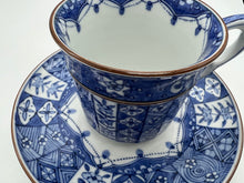 画像をギャラリービューアに読み込む, 京焼・清水焼 高野昭阿弥 つなぎ古紋珈琲碗皿