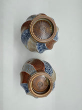 画像をギャラリービューアに読み込む, 京焼・清水焼 馬場京泉 富貴春秋蓋付組湯吞