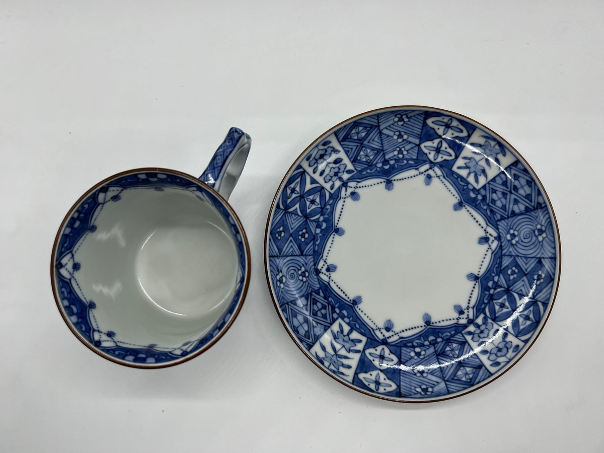 京焼・清水焼 高野昭阿弥 つなぎ古紋珈琲碗皿 – SEIKADO