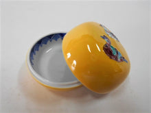 画像をギャラリービューアに読み込む, 京焼・清水焼 高野昭阿弥 黄交趾おしどり ボンボニエール