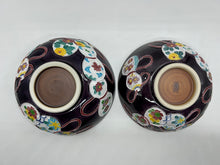 Load image into Gallery viewer, 京焼・清水焼 昇峰 紫交趾六瓢組飯碗