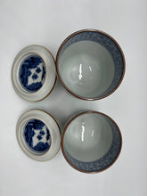 将图片加载到图库查看器,京焼・清水焼 山本壹楽(壹楽窯) ヒワ花雲蓋付組湯呑