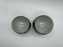 Load image into Gallery viewer, 京焼・清水焼 昇峰 紫交趾六瓢組湯呑