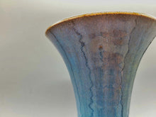 将图片加载到图库查看器,会津本郷焼 宗像利訓 翠彩掛分花瓶(A)