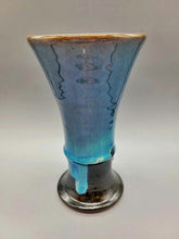 将图片加载到图库查看器,会津本郷焼 宗像利訓 翠彩掛分花瓶(B)