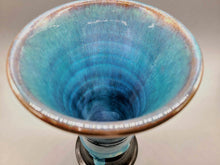 将图片加载到图库查看器,会津本郷焼 宗像利訓 翠彩掛分花瓶(B)