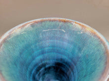 将图片加载到图库查看器,会津本郷焼 宗像利訓 翠彩掛分花瓶(B)