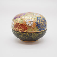 Load image into Gallery viewer, 京焼・清水焼 紀澤 金彩バラ絵ボンボニエール