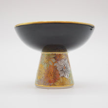 Load image into Gallery viewer, 京焼・清水焼 紀澤 金彩花詰高杯