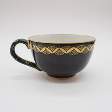 Load image into Gallery viewer, 京焼・清水焼 紀澤 横縞七宝珈琲碗皿