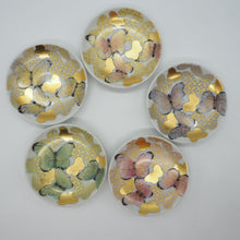 Load image into Gallery viewer, 京焼・清水焼 金澤由美子 五色蝶小皿セット