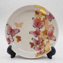Load image into Gallery viewer, 京焼・清水焼 金澤由美子 五色蝶4寸皿セット