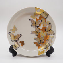 Load image into Gallery viewer, 京焼・清水焼 金澤由美子 五色蝶4寸皿セット
