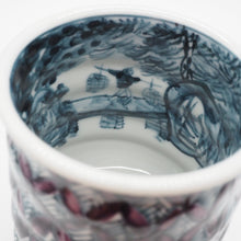 将图片加载到图库查看器,京焼・清水焼 村田幸之介(六齋窯) 山水紫七宝湯呑
