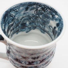 将图片加载到图库查看器,京焼・清水焼 村田幸之介(六齋窯) 山水紫七宝マグカップ