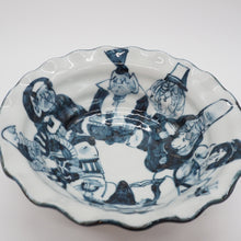 将图片加载到图库查看器,京焼・清水焼 村田幸之介(六齋窯) 七福神輪花外ボタン向付