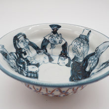 将图片加载到图库查看器,京焼・清水焼 村田幸之介(六齋窯) 七福神あみ茶漬(ご飯茶碗)