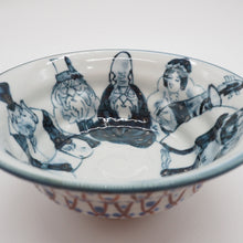 将图片加载到图库查看器,京焼・清水焼 村田幸之介(六齋窯) 七福神あみ茶漬(ご飯茶碗)