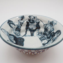 将图片加载到图库查看器,京焼・清水焼 村田幸之介(六齋窯) 七福神あみ茶漬(ご飯茶碗)