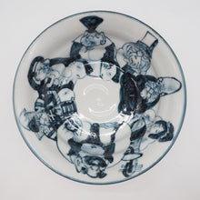 将图片加载到图库查看器,京焼・清水焼 村田幸之介(六齋窯) 七福神あみ茶漬(ご飯茶碗)