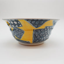 将图片加载到图库查看器,京焼・清水焼 村田幸之介(六齋窯) 七福神黄地祥瑞丼