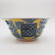 将图片加载到图库查看器,京焼・清水焼 村田幸之介(六齋窯) 七福神黄地祥瑞丼