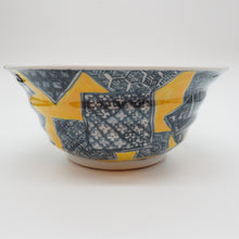 将图片加载到图库查看器,京焼・清水焼 村田幸之介(六齋窯) 山水黄地祥瑞丼