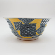 将图片加载到图库查看器,京焼・清水焼 村田幸之介(六齋窯) 山水黄地祥瑞丼