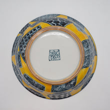 将图片加载到图库查看器,京焼・清水焼 村田幸之介(六齋窯) 山水黄地祥瑞丼