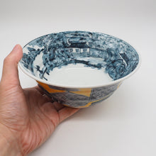 将图片加载到图库查看器,京焼・清水焼 村田幸之介(六齋窯) 山水黄地祥瑞丼