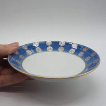 画像をギャラリービューアに読み込む, 京焼・清水焼 今橋炭渓(炭渓窯) 呉須銀彩丸紋4.5寸皿