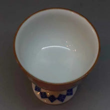 將圖片載入圖庫檢視器 京焼・清水焼 加藤雲泉(雲泉窯) 盃 赤ダミ唐人馬上杯