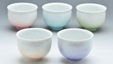 将图片加载到图库查看器,京焼・清水焼 土渕陶あん(陶あん窯) 五色花結晶お茶呑茶碗