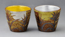 將圖片載入圖庫檢視器 京焼・清水焼 伯耆西山(西山窯) 金銀箔秋月ペアぐい呑